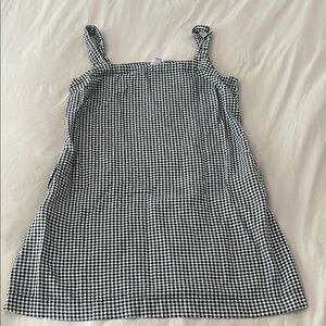 Womens Gingham Black and White Dress